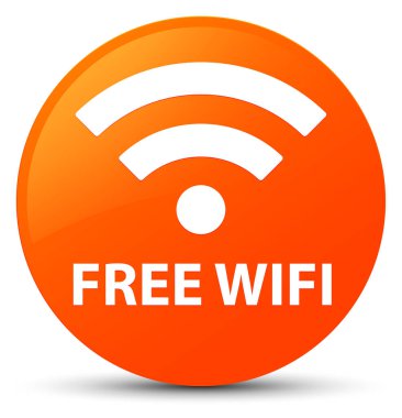 Ücretsiz Wi-Fi turuncu yuvarlak düğmesi