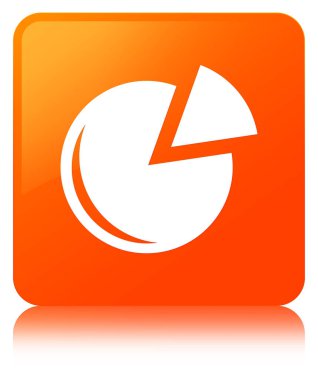 Grafik simge turuncu kare düğme
