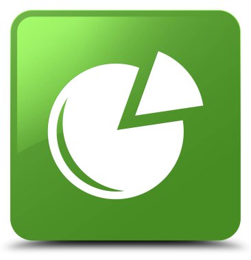 Grafik simge yumuşak yeşil kare düğme