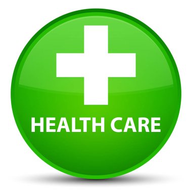 Sağlık Hizmetleri (artı işareti) özel yeşil yuvarlak düğmesi