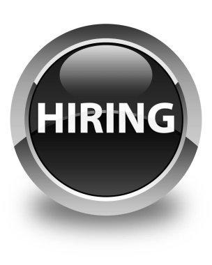 Parlak siyah yuvarlak düğme işe