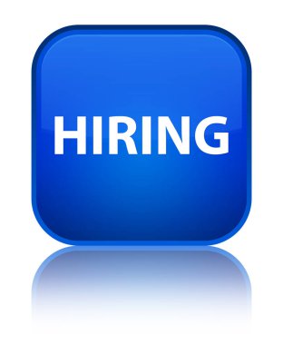 Özel mavi kare düğme işe