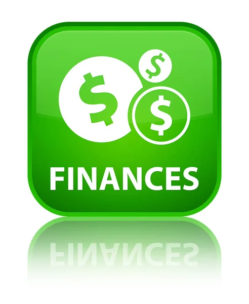 Finanzen (Dollarzeichen) spezielle grüne quadratische Taste — Stockfoto