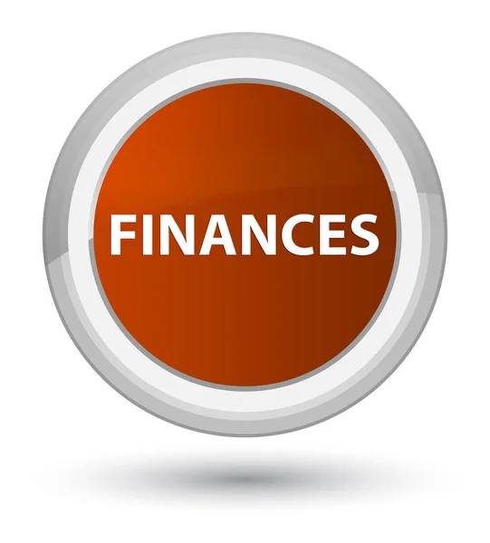 Finances botão redondo marrom primo — Fotografia de Stock