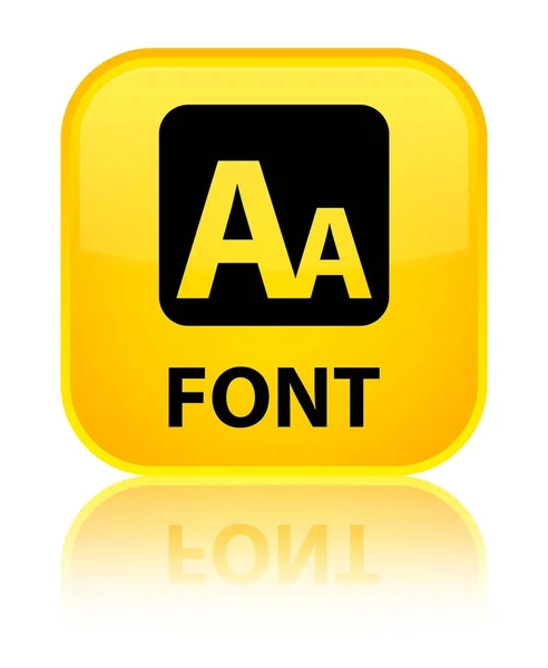 Font special yellow square button — Stock Photo, Image