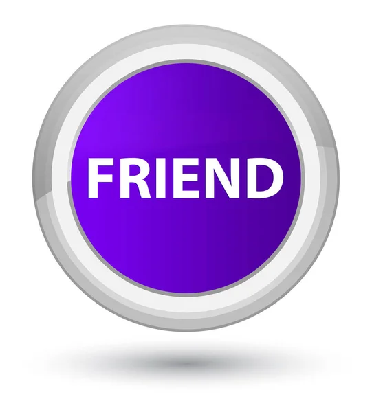 Friend prime purple round button — Stock Photo, Image