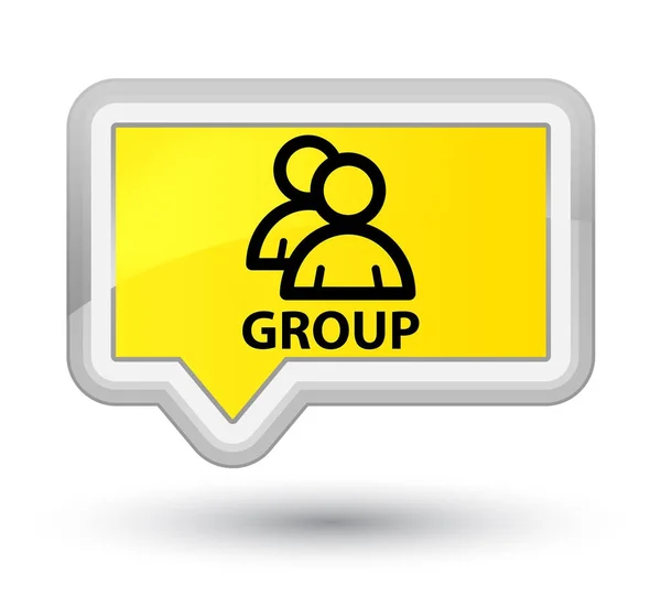 그룹 주요 노란색 배너 버튼 — 스톡 사진