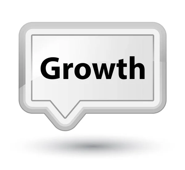 Growth prime white banner button — Stock Photo, Image