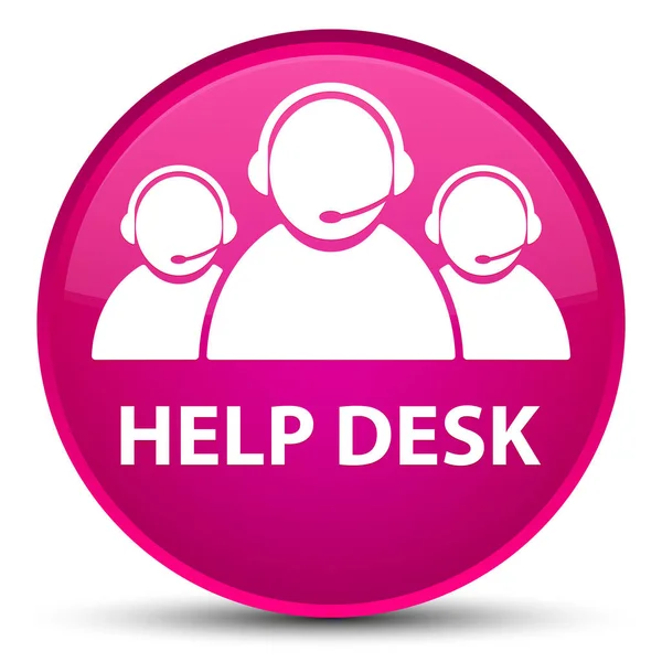 Help desk (ügyfél ellátás csapat ikon) különleges rózsaszín kerek gomb — Stock Fotó