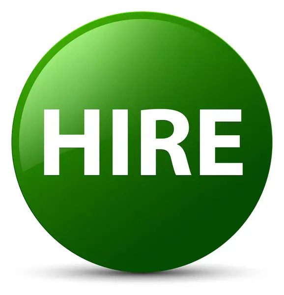 Hire green round button — Stock Photo, Image