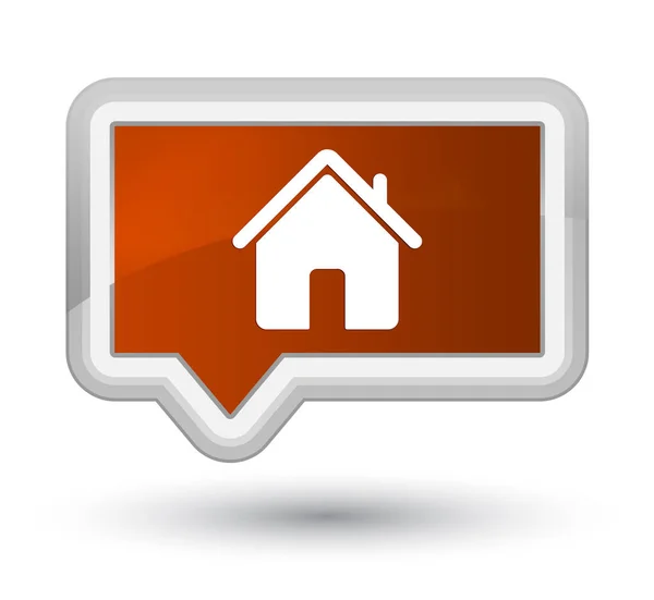 Przycisk główny baner brązowy ikonę domu — Zdjęcie stockowe