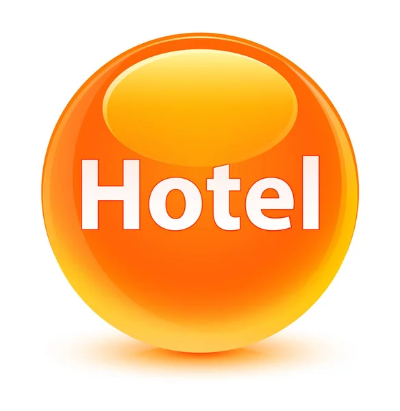 Hotel glasagtig orange runde knap - Stock-foto