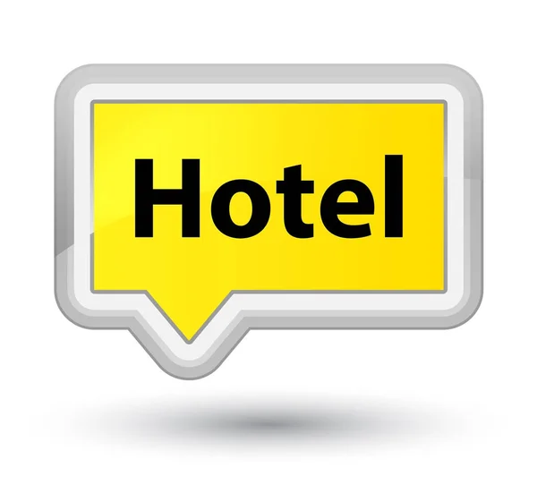 Hotel prime gelbe Banner-Taste — Stockfoto