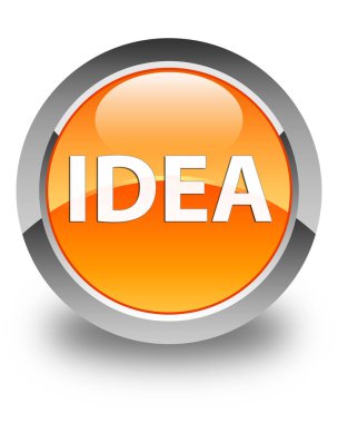 Fikir parlak turuncu yuvarlak düğme