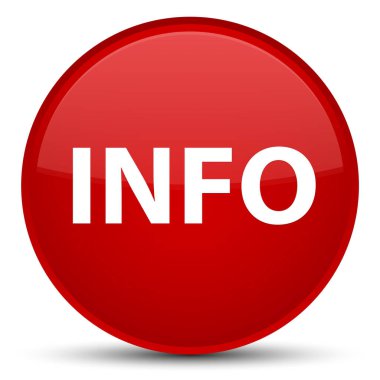 Bilgi özel kırmızı yuvarlak düğmesine