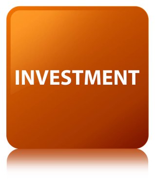 Yatırım kahverengi kare düğme