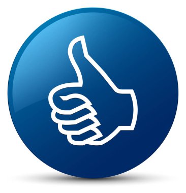 Düğme simgesi mavi gibi yuvarlak