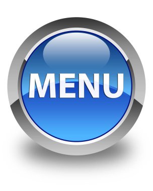 Menü parlak mavi yuvarlak düğme