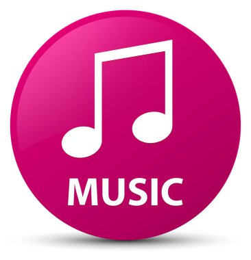 Müzik (tune simgesi) pembe yuvarlak düğmesi