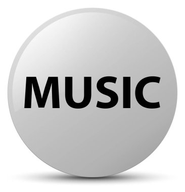 Müzik beyaz yuvarlak düğmesi