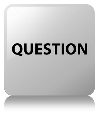 Soru beyaz kare düğme