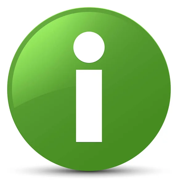 信息图标软绿色圆形按钮 — 图库照片