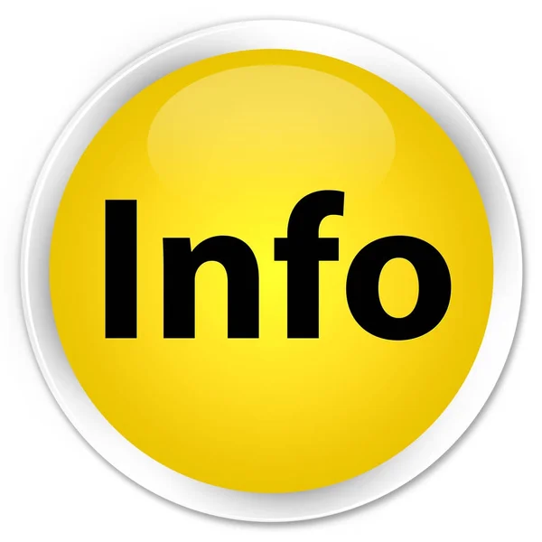 Info premie gele ronde knop — Stockfoto
