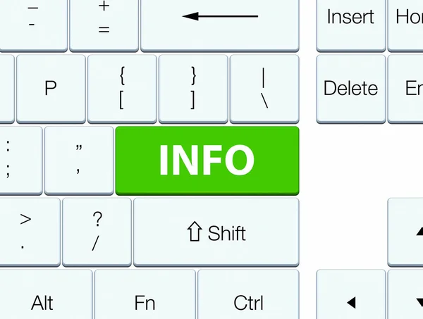 Info touche de clavier vert doux — Photo