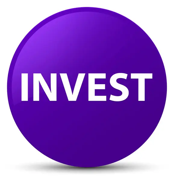 紫色の丸いボタンを投資します。 — ストック写真