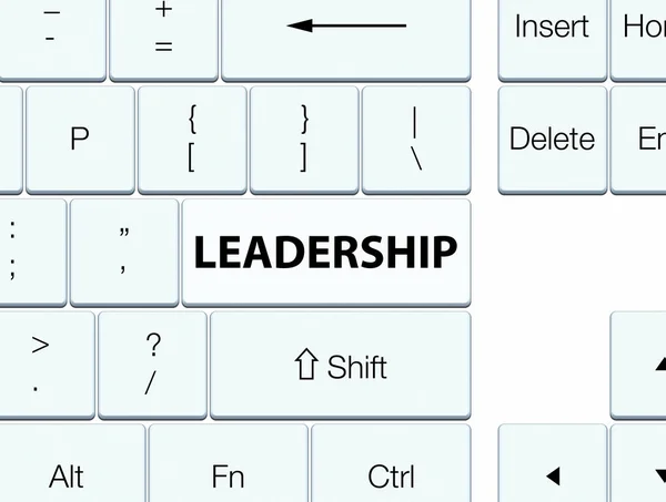 Ledarskap vit tangentbord knappen — Stockfoto