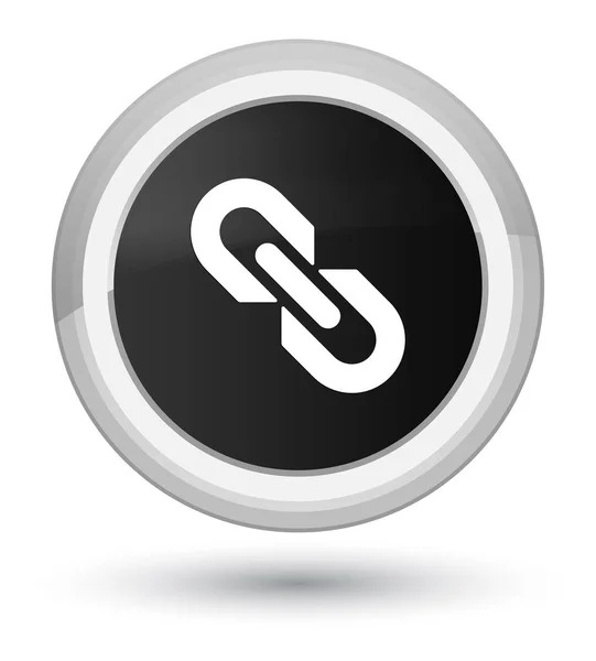 Link icon prime black round button — Stock Photo, Image