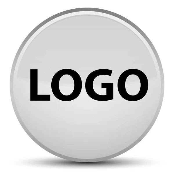 Logo botón redondo blanco especial —  Fotos de Stock