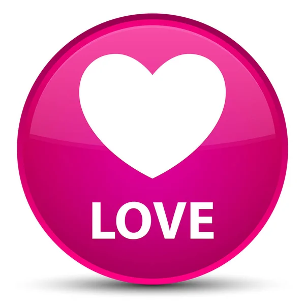 Love special pink round button — Stock Photo, Image