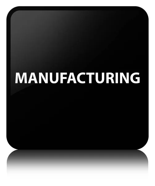 Manufacturing black square button — Stock Photo, Image