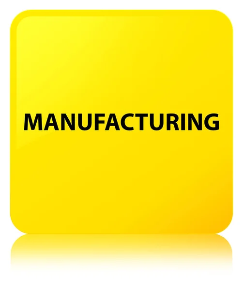 Manufacturing yellow square button — Stock Photo, Image