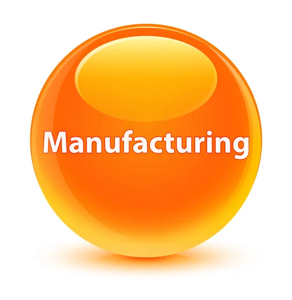 Produzione di vetro arancio pulsante rotondo — Foto Stock