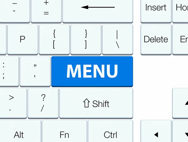 Menu touche clavier bleu — Photo