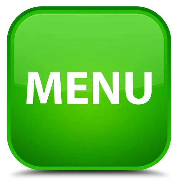 Menu speciale pulsante quadrato verde — Foto Stock