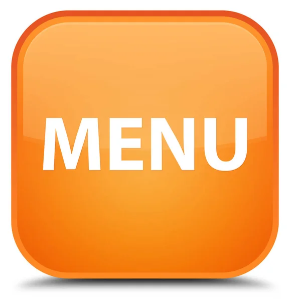 Menu speciale pulsante quadrato arancione — Foto Stock