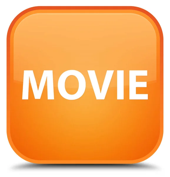 영화 특별 한 주황색 사각형 버튼 — 스톡 사진