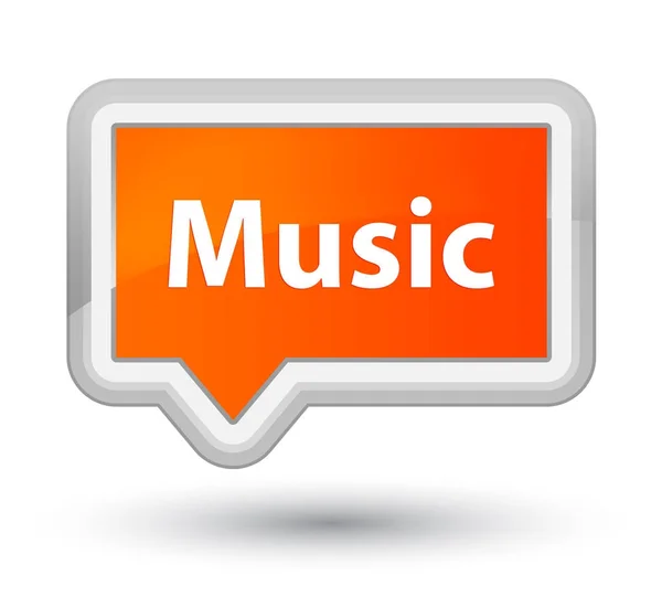 Music prime orange banner button — Stock Photo, Image