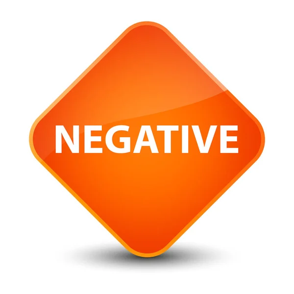 Negative elegant orange diamond button — Stock Photo, Image