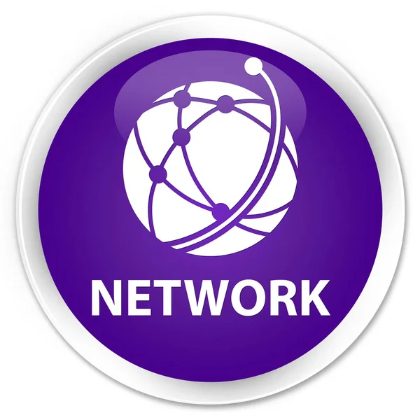 Network (global network icon) premium purple round button