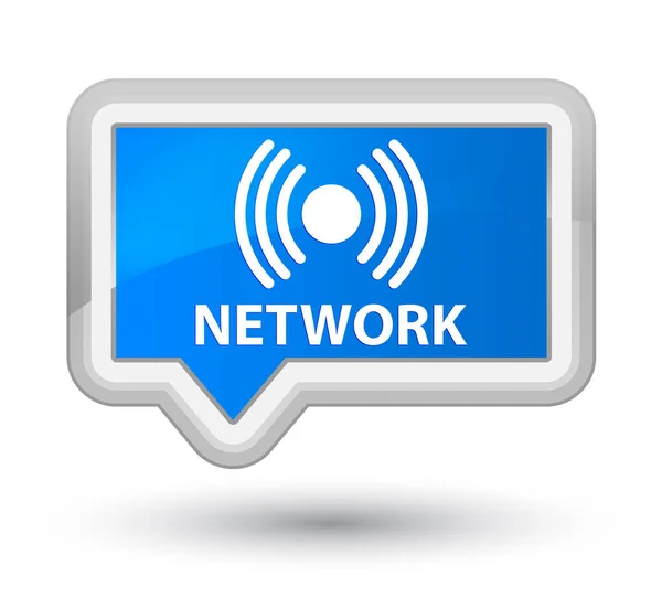 Network (signal icon) prime cyan blue banner button