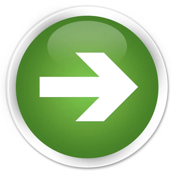下箭头图标高级软绿色圆形按钮 — 图库照片