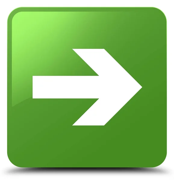 Следующая значок со стрелкой мягкая зеленая квадратная кнопка — стоковое фото