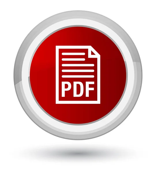 PDF dokument ikon prime röda runda knappen — Stockfoto