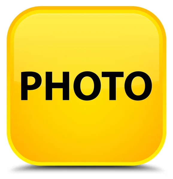 Foto botão quadrado amarelo especial — Fotografia de Stock
