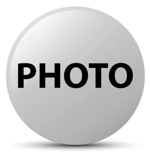 Foto weißer runder Knopf — Stockfoto