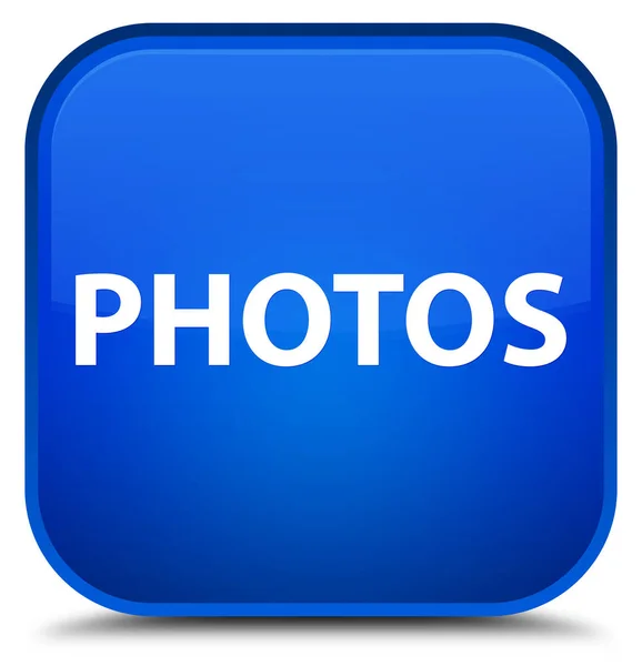 Zdjęcia specjalne niebieski przycisk kwadratowy — Zdjęcie stockowe